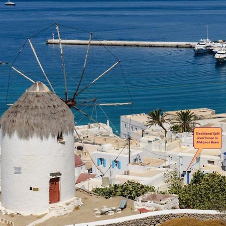 Traditional Split Level House In Mykonos Town Villa Buitenkant foto