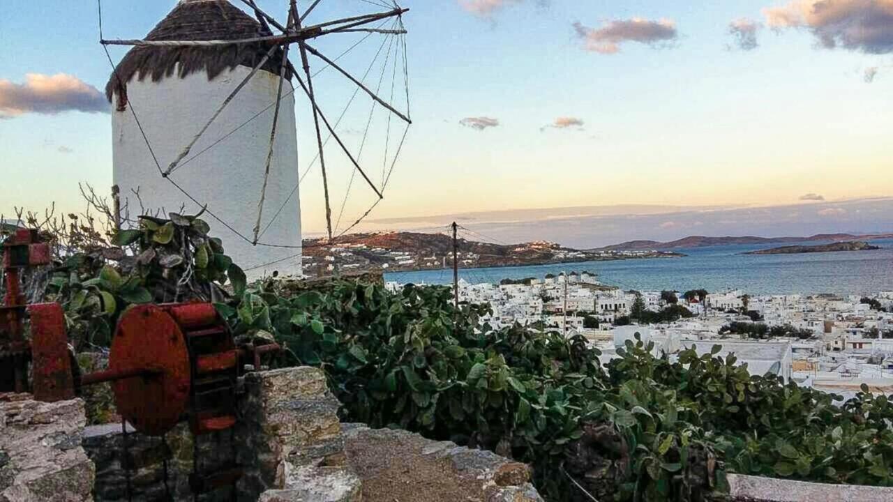 Traditional Split Level House In Mykonos Town Villa Buitenkant foto